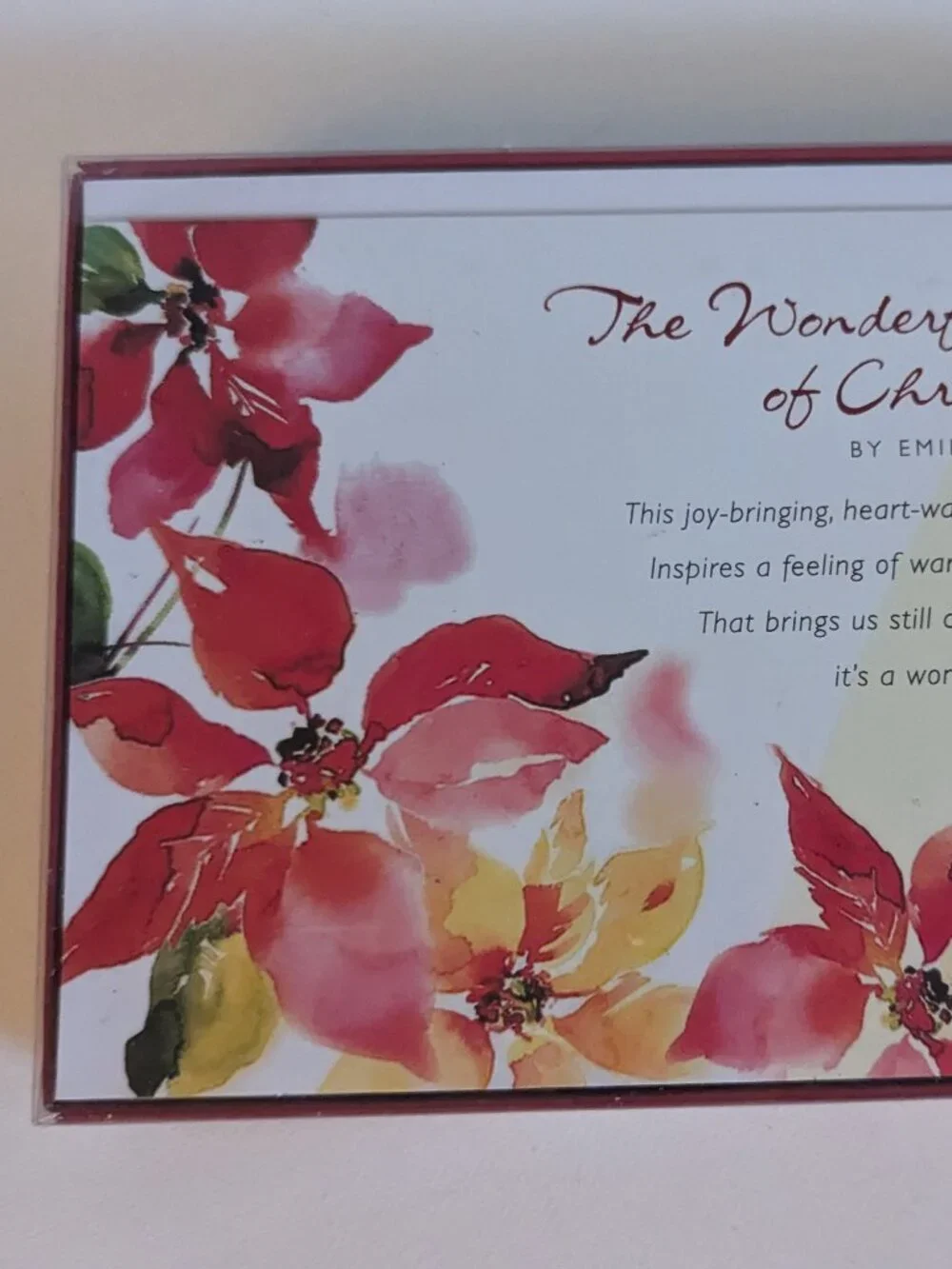 NWT 16 Poinsettias American Greetings Christmas Cards Sealed Box Holiday Cheer